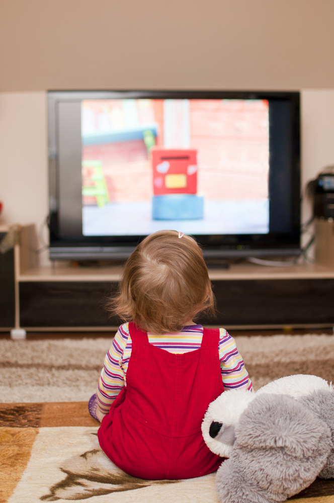 baby watching tv