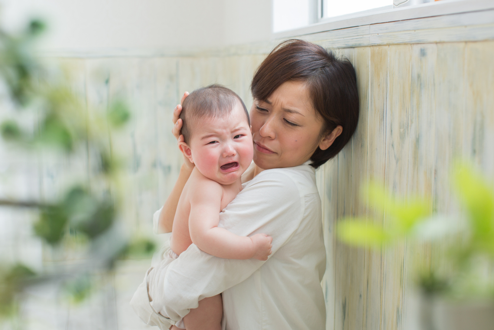 Mom with Fussy Baby